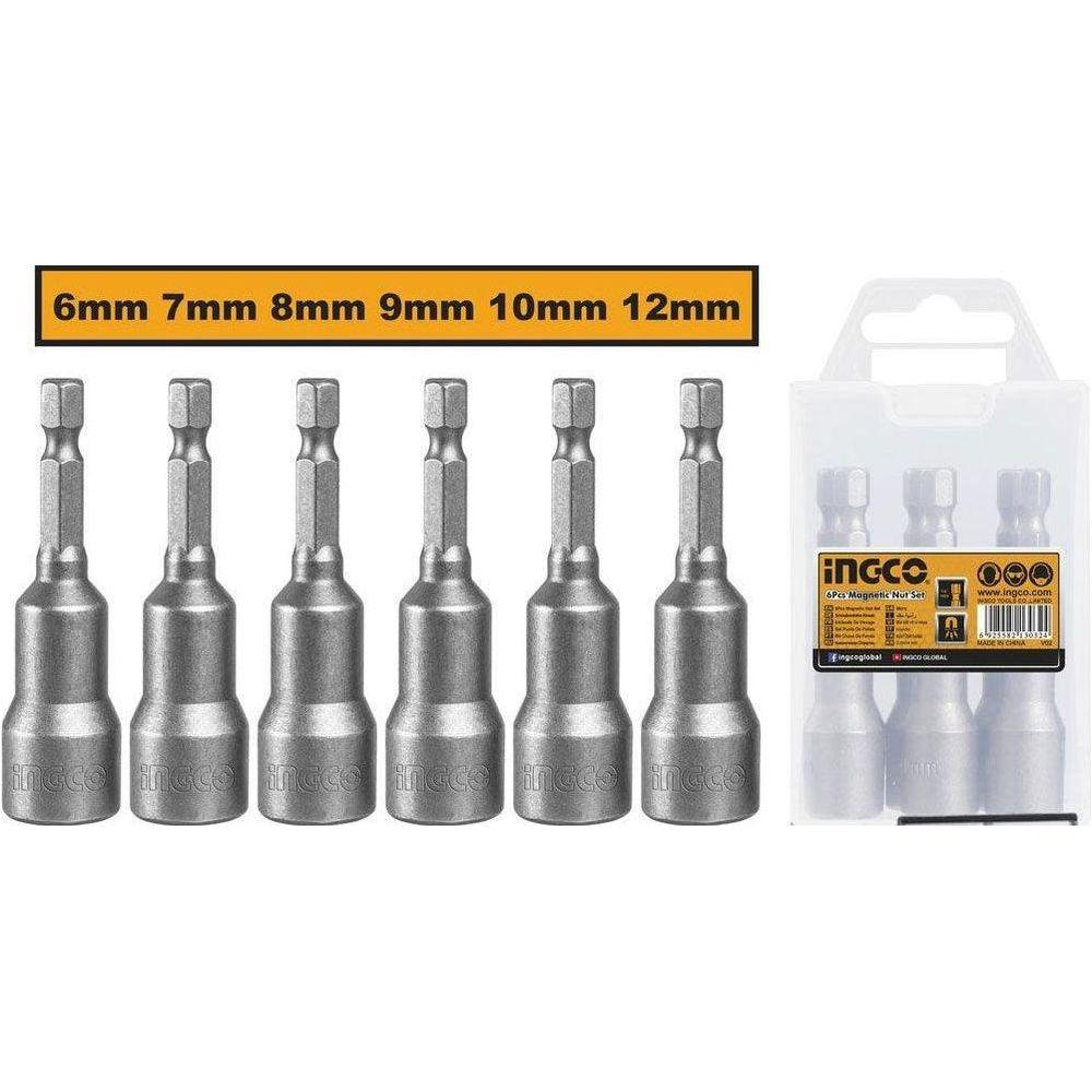 Ingco AMN65061 6PCS Magnetic Nut Set 6pcs/set - KHM Megatools Corp. Ingco AMN65061 6PCS Magnetic Nut Set 6pcs/set - KHM Megatools Corp.